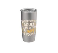 Unsupervised Adult Please Return To Wife If Found - Gobelet isotherme en acier inoxydable double paroi