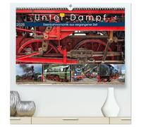 Unter Dampf - Eisenbahnromantik aus vergangener Zeit (hochwertiger Premium Wandkalender 2026 DIN A2 quer), Kunstdruck in Hochglanz: Feuer - Wasser - Kohle - Volldampf-Emotionen!