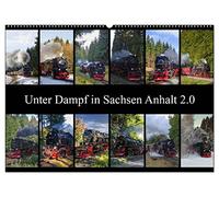 Unter Dampf in Sachsen Anhalt 2.0 (Wandkalender 2026 DIN A2 quer), CALVENDO Monatskalender: Schmalspurbahnen für große und kleine Leute in Sachsen Anhalt