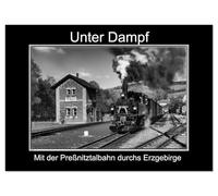 Unter Dampf - Mit der Preßnitztalbahn durchs Erzgebirge (Wandkalender 2026 DIN A2 quer), CALVENDO Monatskalender: Dampferlebnis im Erzgebirge - Die Preßnitztalbahn
