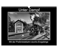 Unter Dampf - Mit der Preßnitztalbahn durchs Erzgebirge (Wandkalender 2026 DIN A3 quer), CALVENDO Monatskalender: Dampferlebnis im Erzgebirge - Die Preßnitztalbahn
