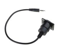 UNTERING Adaptateur de son de montage sur panneau de 3,5 mm mâle/femelle vers femelle - Câble court stéréo 1/8 - Extension de câble court