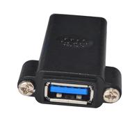 UNTERING Adaptateur USB 3.0 femelle vers femelle - Coupleur USB 3.0 - Changeur de sexe - Convertisseurs - Panneau de câble - Extenseur de trou de câble - Connecteur USB de bureau