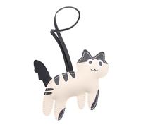 UNTERING Adorable breloque de sac à dos en cuir synthétique avec motif chat - Pour sac à dos - Texture PU - Convient pour les jeunes femmes et les étudiants, Approx. 4.33x3.94inch(11x10cm