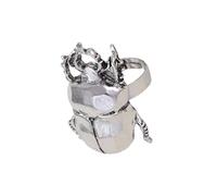 UNTERING Bagues en alliage de cigale artisanales - Plusieurs styles d'insectes disponibles - Confortable à porter - Accessoire de bijoux pour un usage quotidien - Bijoux réalistes, Silver, Comme