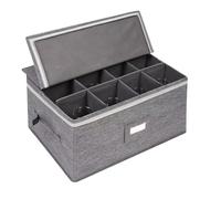 UNTERING Boîte de rangement à 12 compartiments avec structure renforcée en papier non mortel pour l'organisation de la maison, du club, plusieurs compartiments, planificateur en cristal