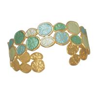 UNTERING Bracelet artistique en forme de goutte d'huile colorée réglable en acier inoxydable pour une tenue décontractée ou formelle, taille unique, Comme décrit