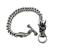 UNTERING Bracelet gothique à maillons de dragon rétro - Bijoux - Tête de dragon - Pour homme