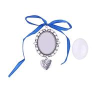 UNTERING Breloque ovale en dentelle pour bouquet de mariage, photo commémorative pour enterrement de vie de jeune fille, mariage, bouquet de remise de diplôme, taille unique, Comme décrit