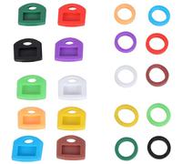 UNTERING Capuchons colorés en silicone adaptés pour une identification facile et la protection des clés de porte d'entrée dans des styles ronds et carrés