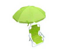 UNTERING Chaise de plage d'extérieur pour enfants avec pare-soleil réglable, cadre en métal, design pliable pour parc, camping et détente au bord de la mer, chaise de plage portable pour enfants avec