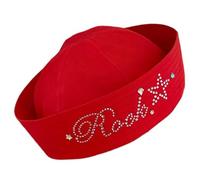 UNTERING Chapeau de capitaine clouté à strass pour femmes et adolescentes pour fête de marin Costume de fille Cosplay Chapeau de marin