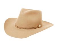 UNTERING Chapeau Fedoras en laine à dessus plat pour homme adulte spectacles sur scène fête à thème, bal masqué, jeu de rôle, fête, chapeau de cowboy pour adulte