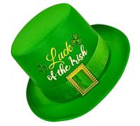 UNTERING Chapeau trèfle vert pour fête de la Saint-Patrick - Couvre-chef de fête nationale irlandaise - Accessoires de festival - Trèfles porte-bonheur