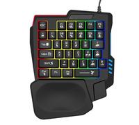 UNTERING Clavier de jeu à 14 touches mécaniques, clavier programmable à une seule main avec design ergonomique et rétroéclairage clavier haute réponse