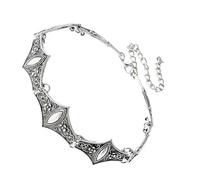 UNTERING Collier rétro avec pendentif à longueur réglable - Bijou fait à la main pour un usage quotidien ou une fête