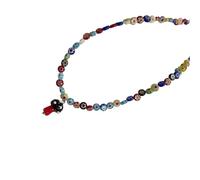 UNTERING Collier tendance en perles de verre avec pendentif en forme de champignon et motifs floraux pour un look jeune et élégant en forme de champignon, taille unique, Comme décrit, Comme décrit.