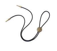 UNTERING Cravate bolo pour homme - Cravate de cowboy occidentale avec boucle florale sculptée - Accessoires de costume de mascarade - Cravates pour homme - Collier western, bronze, taille unique