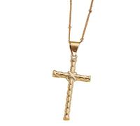 UNTERING Élégant collier à breloques en forme de croix résistant au ternissement - Accessoire de bijoux pour personnaliser l'expression et la foi - Bijoux décontractés, Bead chain, Comme décrit, Comme