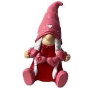 UNTERING Figurine de nains de Saint-Valentin en résine pour couples et familles qui aiment décorer le visage moins de poupées ornement