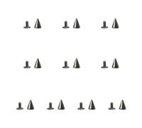 UNTERING Lot de 10 pointes en alliage de style gothique pour sacs, chaussures et autres projets d'artisanat, accessoires de mode, 4 pointed cones 7x10, Comme décrit, Comme décrit.