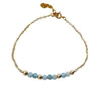 UNTERING Lot de 12 pierres de naissance mensuelles en cristal 3 mm pierres à facettes réglables 17 + 5 cm de lumière 4 g Bijoux Trendsetters Longueur réglable Améthyste Turquoise, taille unique, Comme