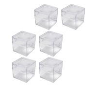 UNTERING Lot de 6 boîtes carrées d'étude pour enfants avec couvercle grossissant, outil éducatif pour l'exploration de la nature, conteneur d'étude pour la science