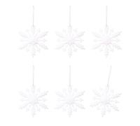 UNTERING Lot de 6 décorations incassables en PVC de qualité supérieure en PVC pour toutes les saisons - Décorations à suspendre pour Noël, hiver, mariage - Multicolore