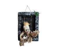 UNTERING Manifestation dynamique effrayante participative avec clochettes à cliquetis - Globes LED roses - Déclenchement automatique du bruit pour affichage de fenêtre - Séjour de prisonnier lumineux