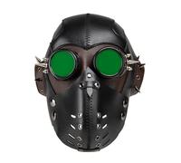 UNTERING Masque de protection du visage pour motards, style punk, sangles réglables, cosplay, Halloween, fête, accessoires essentiels à thème punk