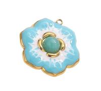 UNTERING Pendentif en forme de fleur inspiré de la nature pour bijoux faits à la main, accessoires et cadeaux, pendentif fleur en acier inoxydable