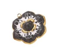 UNTERING Pendentif en forme de fleur inspiré de la nature pour bijoux faits à la main, accessoires et cadeaux, pendentif fleur en acier inoxydable