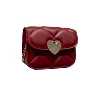 UNTERING Petit sac à bandoulière matelassé, sac à bandoulière tendance, sac à main pour téléphone, portefeuille, sac à main pour femme pour tous les jours et occasions spéciales, Rouge, 13x10cm