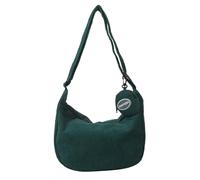 UNTERING Sac à bandoulière élégant en velours côtelé avec sangle réglable pour le travail, les voyages, le shopping, les rendez-vous galants, vert foncé, app. 26.5x8x22cm /10.43x3.14x8.66in