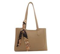 UNTERING Sac à bandoulière en cuir synthétique pour femme, grande capacité, sac de shopping, sac de rencontre, sac d'école, pour le travail, les voyages, kaki, about 30x21x8.5cm/11.81x8.27x3.35"