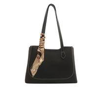 UNTERING Sac à bandoulière en cuir synthétique pour femme, grande capacité, sac de shopping, sac de rencontre, sac d'école, pour le travail, les voyages, Noir , about 30x21x8.5cm/11.81x8.27x3.35"