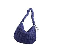UNTERING Sac à bandoulière matelassé pour femme - Couleur unie - Sac à bandoulière - Sac à bandoulière de grande capacité, bleu, about 40x47cm/15.74x18.50"