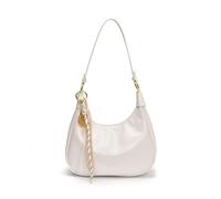 UNTERING Sac à bandoulière rétro pour femme élégant en cuir synthétique avec pendentif en corde tressée pour le travail, les fêtes ou les rendez-vous galants, blanc, 25x9x22cm /9.84x3.54x8.66in