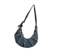 UNTERING Sac à bandoulière tendance pour femme - Sac à bandoulière plissé - Grande capacité - Pour tous les jours, bleu, about 22x42x1cm/8.66x16.54x0.39"