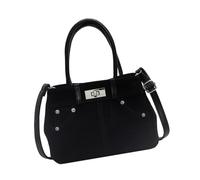 UNTERING Sac à bandoulière vintage mat avec sangle réglable - Sac à main de travail pour femme à la recherche de styles et de fonctionnalités, Noir , 24x9x16cm /9.44x3.54x6.29in