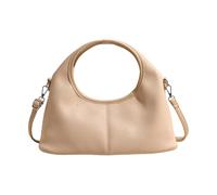 UNTERING Sac à main pour femme en cuir synthétique avec fermeture éclair, sac à bandoulière décontracté avec sangles amovibles, sacs à bandoulière cadeaux, ecru, 17x35x13cm/6.69x13.78x5.12in
