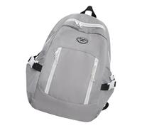 UNTERING Sac d'école coréen simple, sac à dos décontracté pour étudiant, sac de mode avec grand espace de rangement, sac à dos esthétique, sac à dos mignon, gris