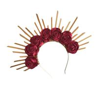 UNTERING Serre-tête diable punk fleur artistique accessoire cheveux pour adultes argent pour fêtes discothèques soleil dieu accessoire cheveux