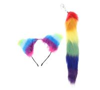 UNTERING Serre-tête oreilles et fausse queue porte-clés élégant accessoires cosplay pendentif élégant pour sac à main sac à dos décoration sac à dos décoration sac à dos, taille unique, Comme décrit