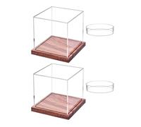 UNTERING Support de balle de tennis transparent sans assemblage nécessaire avec base en bois massif pour une présentation facile des tables de baseball portables