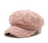 UNTERING Sweet Retro Lamb Wool Octogonal Hat Artist Baseball Cap Halloween Nouvel An Thanksgiving Red Hats Women Outside The Waistband Accessories Men, b, Taille unique