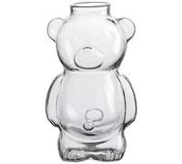 UNTERING Tasse à café en verre transparent en forme d'ours de dessin animé - Verres à cocktail fantaisie pour KTV, club, fêtes, boissons, tasses à café - Transparent