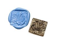 UNTERING Tête de tampon de cire à cacheter en relief pour emballage cadeau, fleur en relief, fournitures de bureau