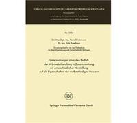 Untersuchungen Uber Den Einfluss Der Warmebehandlung in Zusammenhang Mit Unterschiedlicher Herstellung Auf Die Eigenschaften Von Rostbestandigen Messern - Hans StdemannHans Stdemann (Auteur)