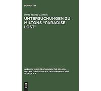 Untersuchungen Zu Miltons "Paradise Lost